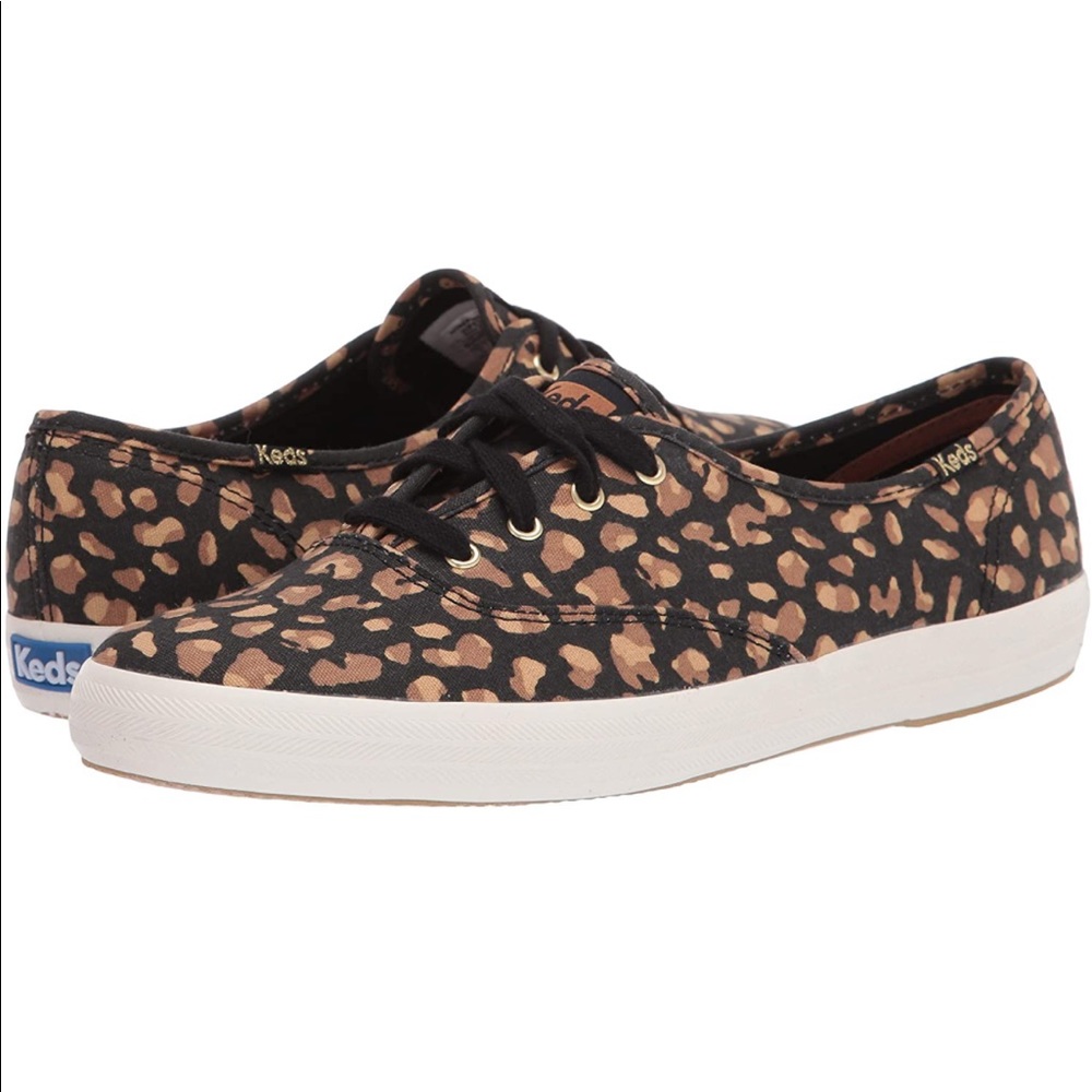NWOB Keds Leopard Canvas Sneakers - sz 8
